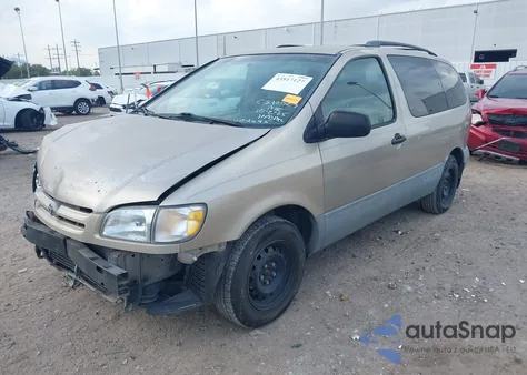 2000 Toyota Sienna Ce z USA, uszkodzony, nr VIN 4T3GF19C3YU224645